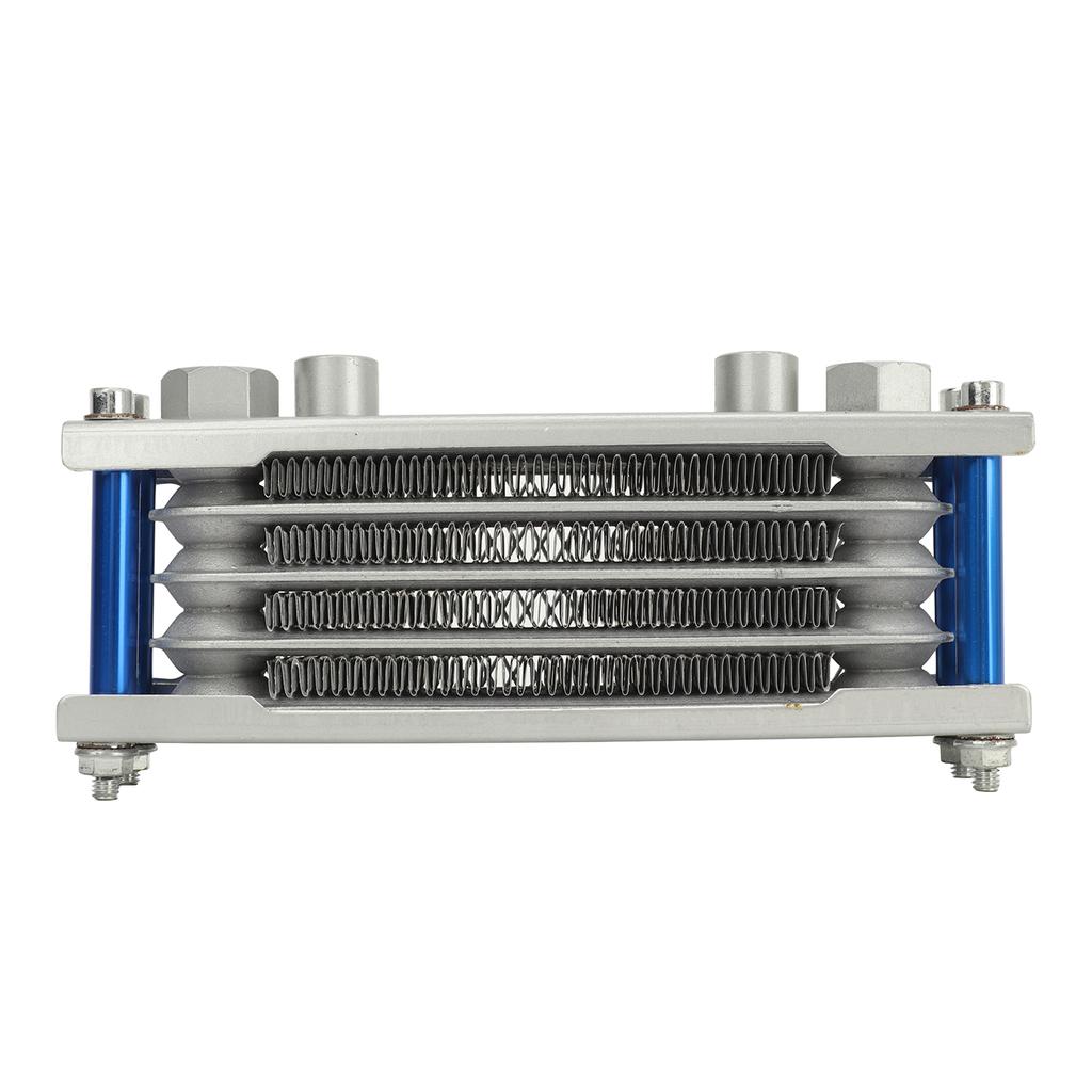 17PCS Motorcycle Oil Cooler Radiator Set Aluminum 4 Row Engine Oil Cooling Kit Replacement for Monkey 125cc‑140cc