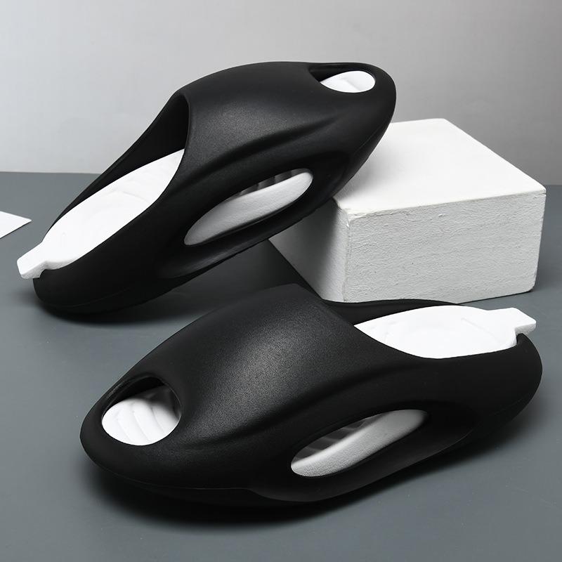 Summer New Men's Removable One-word Drag Thick Bottom Non-slip Wear-resistant Fashion Simple Casual Outdoor Beach Sandals