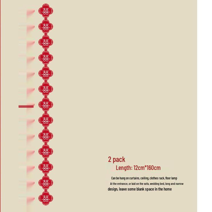 

Xi Floral Long Strip Non-Woven Fabric Hanging Decoration for Living Room, Bedroom, or Wedding Entrance