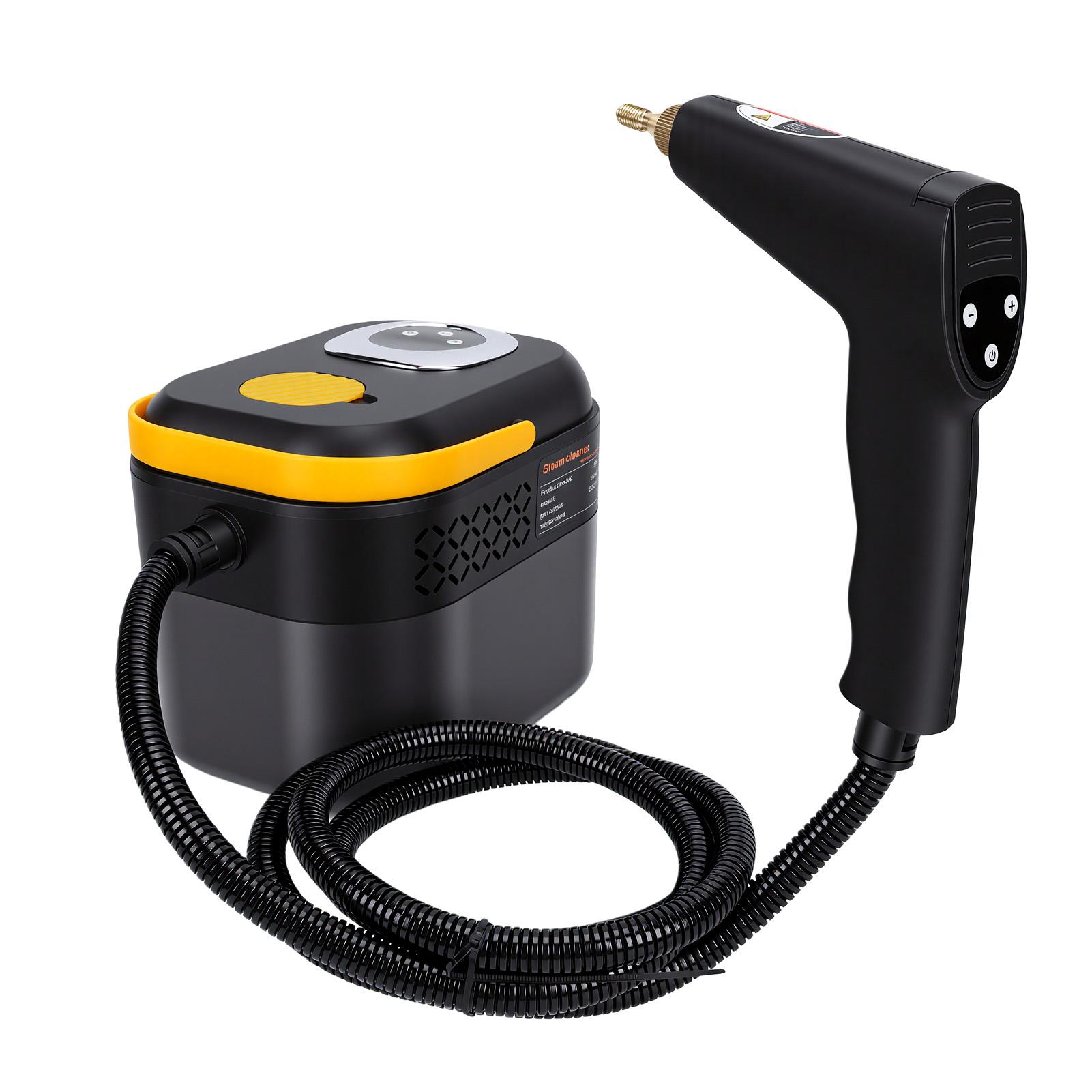 Nettoyeur à vapeur portable, Machine de nettoyage à vapeur 2500W 3,5 Bars avec réglage à 6 niveaux, Réservoir d'eau de 1700 ml et Multiples