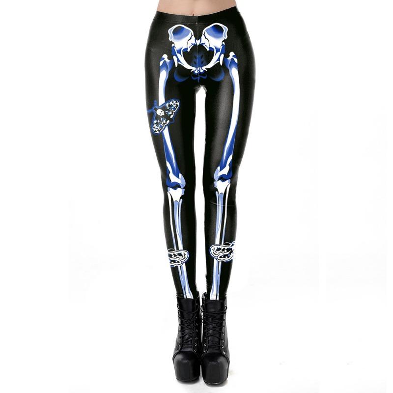 Halloween Pants Skull Skull Skeleton Digital Printing Christmas Leggings Skinny Sweatpants Women's Pants