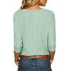 Women's Casual Striped Print Three-Quarter Sleeve Pullover Top