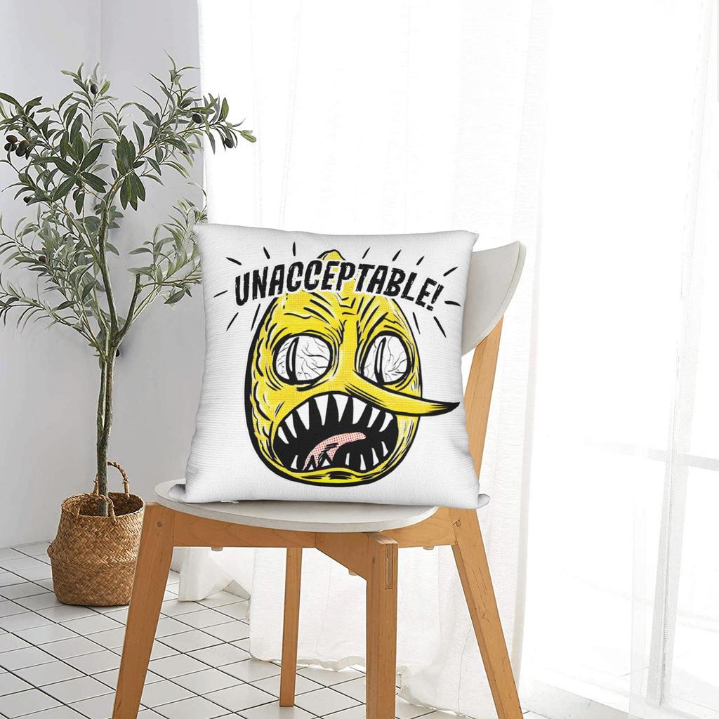 Lemongrab Cartoon Square Pillow Cases Cushion Covers Awesome Polyester Decorative Pillowcase For Home 18"X18"