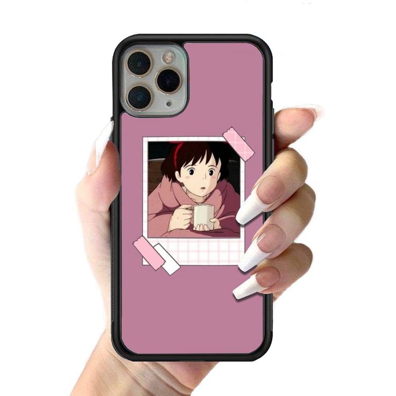 Anime Kiki's Delivery Service Phone Case Silicone PC+TPU Case for iPhone 11 12 13 Pro Max 8 7 6 Plus X SE XR Hard Fundas