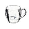 European Crystal Glass Large Beer Mug with Handle - Heat Resistant, Thickened, High Footed Cup for Beer, Tea, or Water.