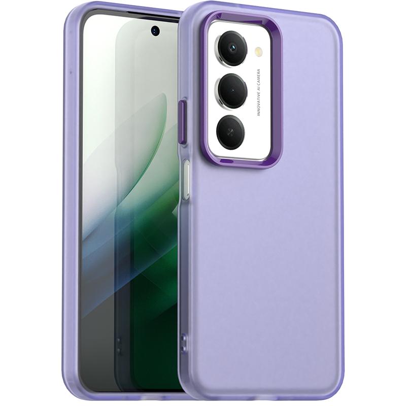 

Противоударный чехол конфетного цвета для Xiaomi Redmi 15, матовый прозрачный чехол из ПК для Redmi 15, чехол для Redmi 15 Redmi 15 171.1mm фиолетовый