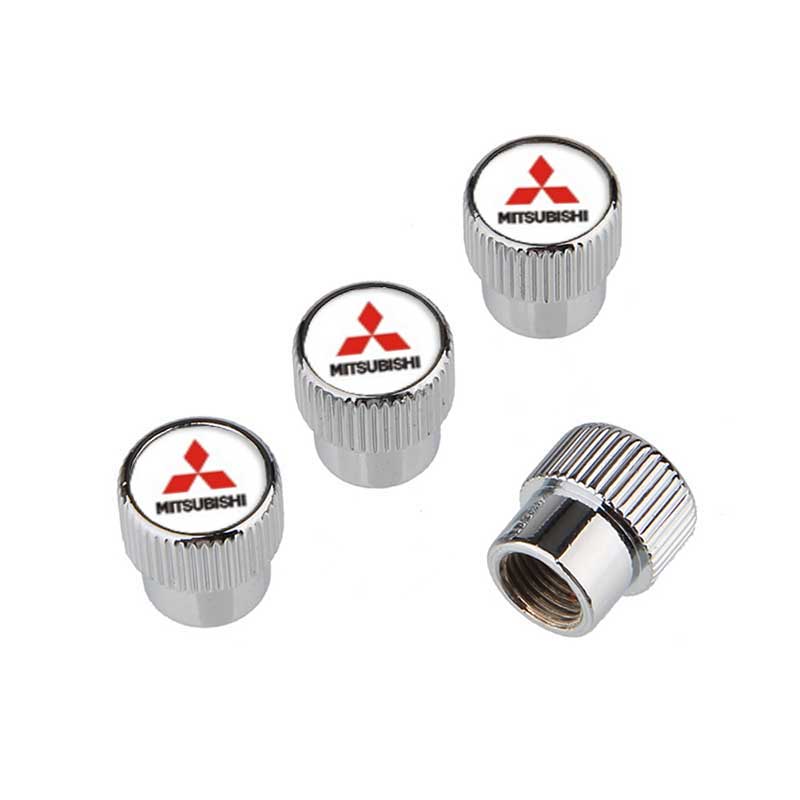 

for Mitsubishi Tyre Rim Stem Covers Ralliart ASX Eclipse Galant Mirage Montero EVO Xpander 4pcs Alloy Car Wheel Tire Valve Caps