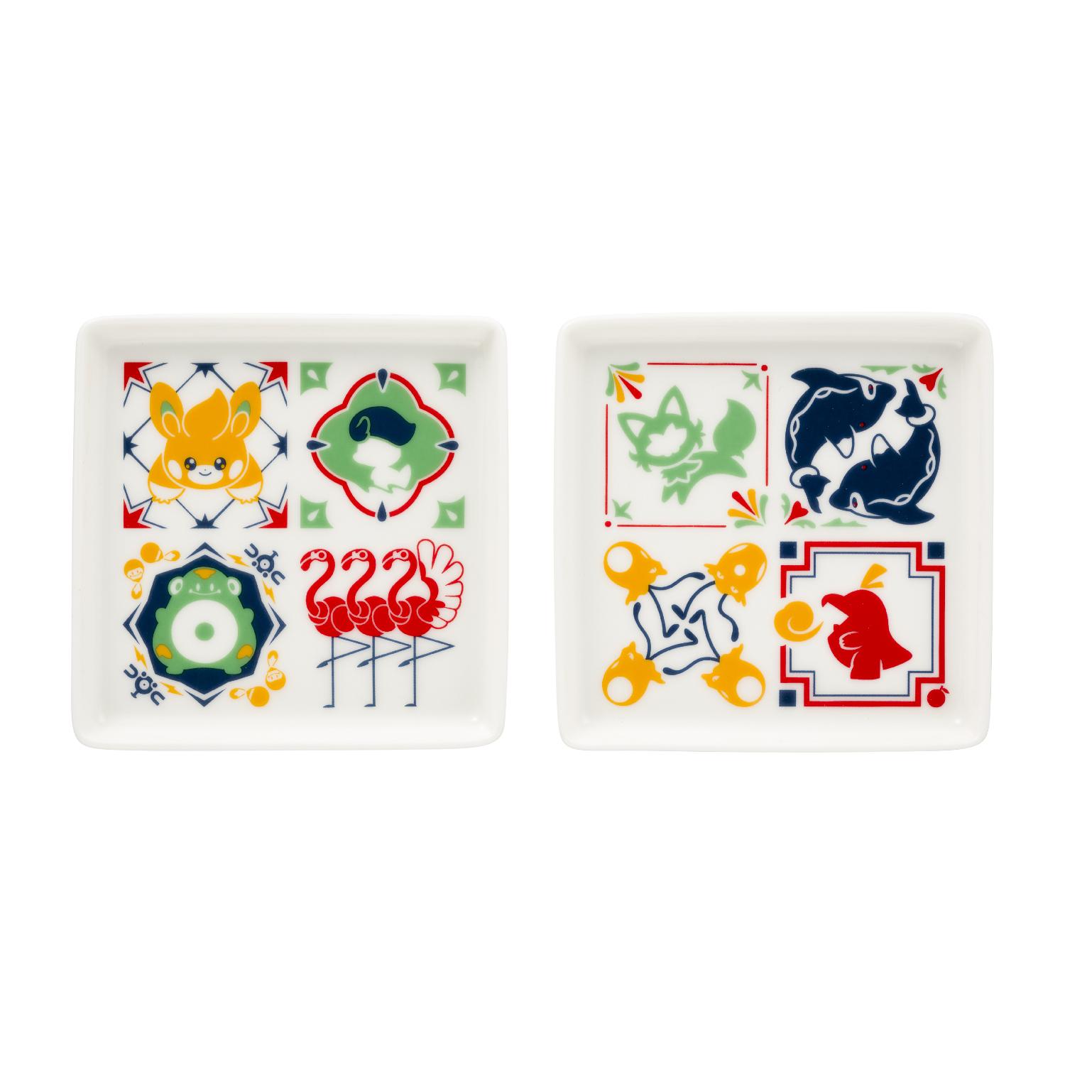 [Pokemon] Pokemon Center Paldea Tile Square Plate 2-Piece Set