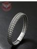 Stainless Steel Braided Double Row Front and Rear Fish Scale Alloy Magnetic Buckle Bracelet with Keel Jewelry New Model