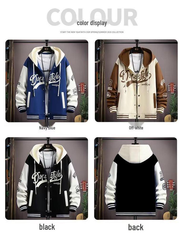 Übergröße Herren Hoodie Strickjacke & Jacke Set - Teenager Frühling/Herbst Stil - Gutaussehendes Zweiteiliges Sportswear für Mittelschüler