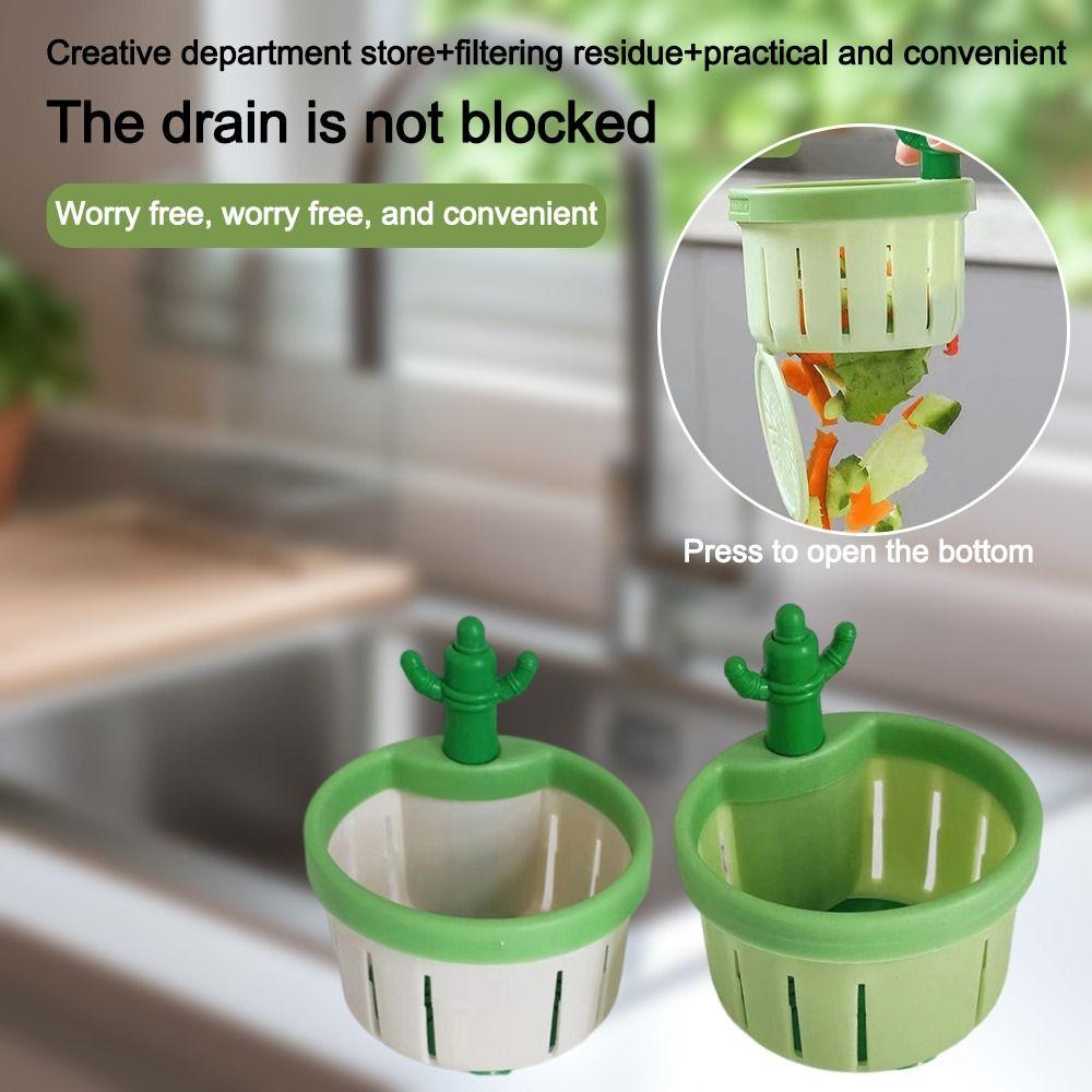 

1/2pcs Anti-clogging Cactus Sink Drain Filter Plug Filter Basket for Kitchen Tools