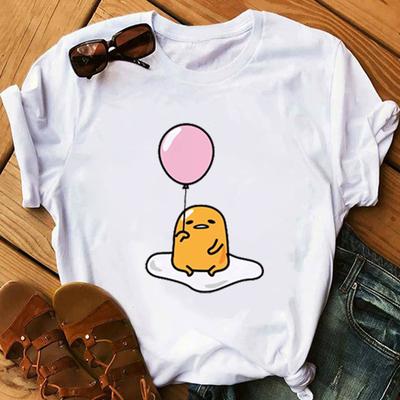 Gudetama Lazy Egg Yolk Print Tričko Ženy Léto Legrační Kawaii Grafické Kreslené Tričko Žena Cool