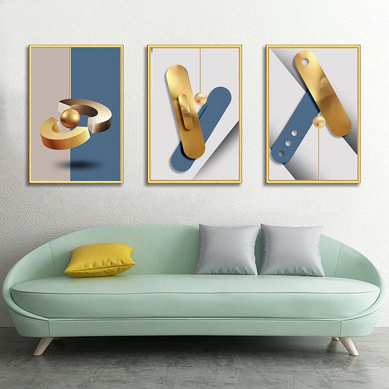 WCIC nowa tkanina artystyczna geometryczna abstrakcyjna metalowa grafika malarstwo dekoracyjne dekoracja ścienna do domu wiszące malarstwo;