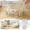 Hot Plate Holder Stainless Steel Expanding Pot Holder Resistant Mat Expanding Contracting Heat Easy Design Clean Trivet Non A8H0