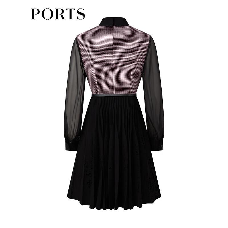 PORTS Women's Houndstooth Wool Midi Dress