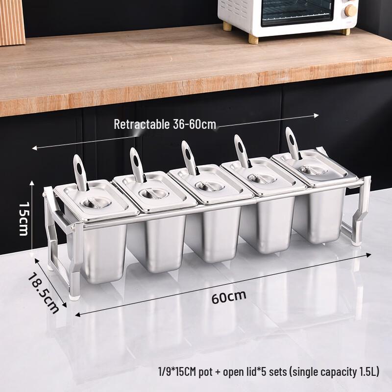 Handon Commercial 316L Stainless Steel Condiment Rack