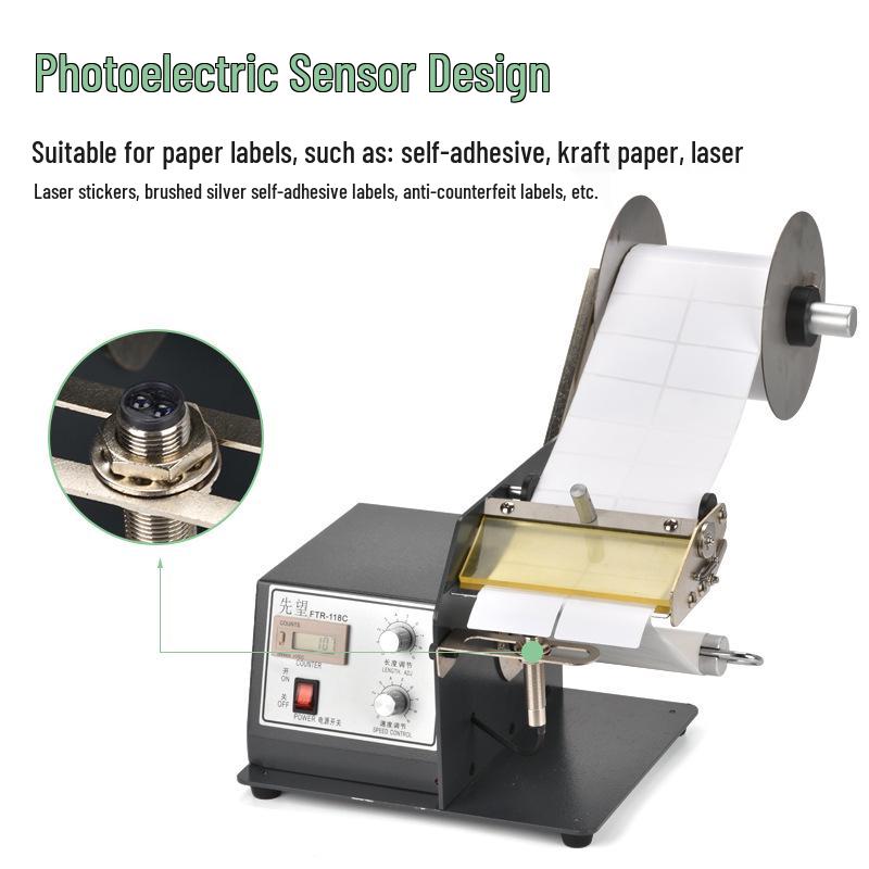Automatic Label Peeling Machine FTR-118C with Fiber Optic Sensor