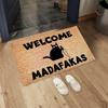 Black Cat Welcomes Madafakas Printed Doormat Home Decor Fun Kitchen Bedroom Rug Indoor Outdoor Entryway Doormat