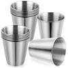 12pcs Mini Cups Stainless Steel Shot Cups Drinking Tumbler Spirits Cups Camping Wine Cups Sauce Holder Metal Sauce Cups