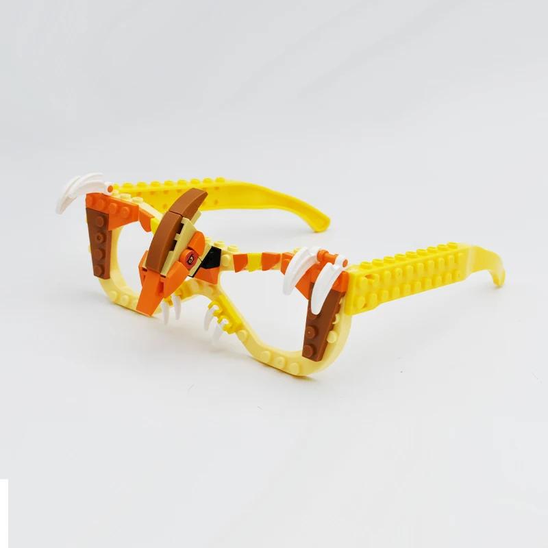 Non-Toxic Creative Building Blocks Glasses Baseplate Frame Children Diy Toys Glasses Bricks Christmas Gift Party Accessories Decoration