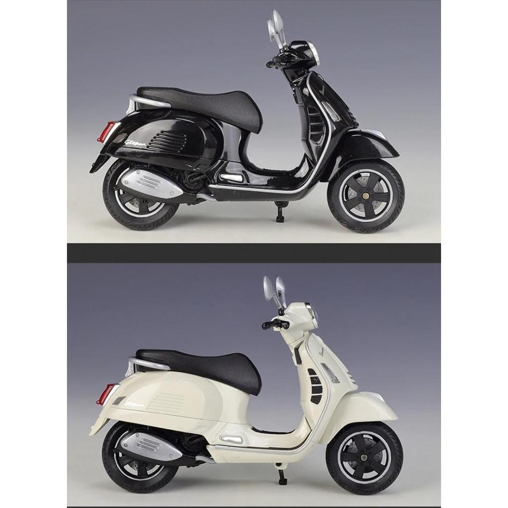 Welly 1/12 Vespa GTS Super 2020 Modello di Motocicletta in Metallo pressofuso Giocattolo Veicolo da Collezione Moto Fuoristrada Autociclo Giocattoli Auto