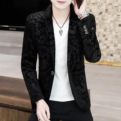 Men's Slim Handsome Suit Jacket Long Sleeved Fit Commuting Jacket