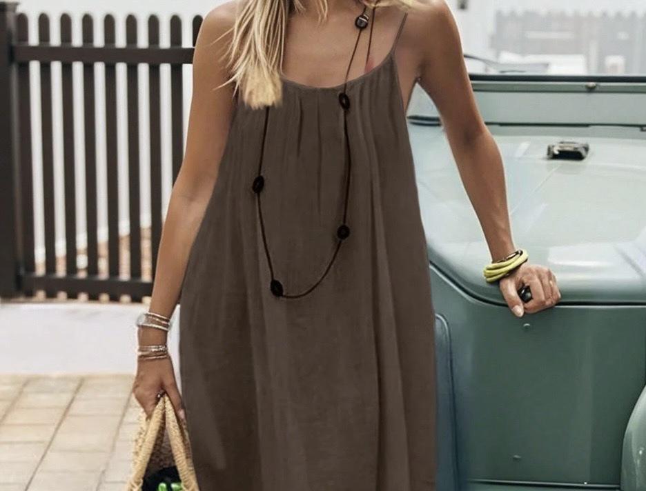 Europäisches & Amerikanisches Damen Strand Resort Spaghettiträger Kleid - Sexy Kurzer Rock Bikini Cover-up Stil