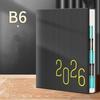 Pu Leather A5 Agenda Planning Notebook English B6 Schedule Book  Office Supplies