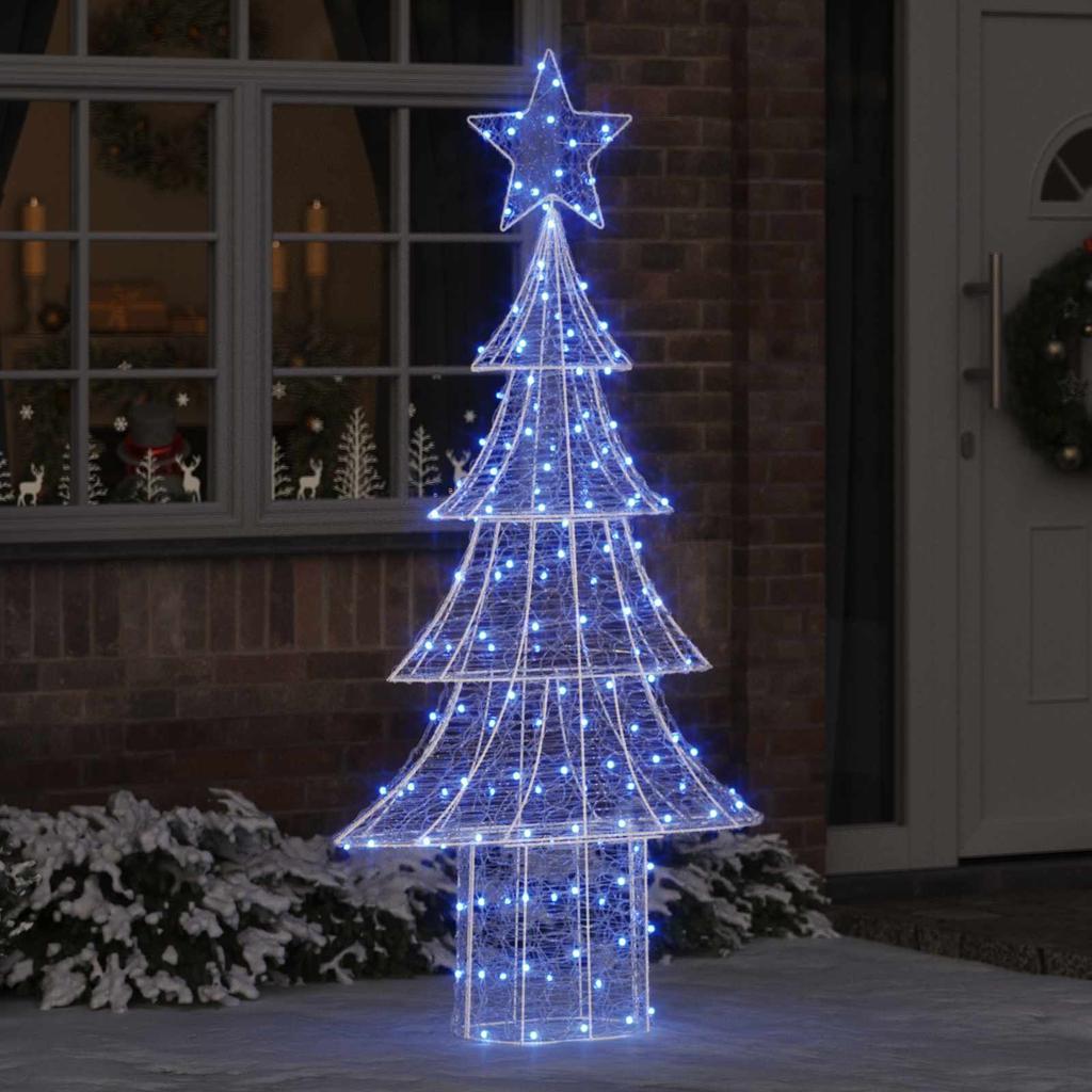 Christmas Tree with 240 Blue LEDs 180 cm Acrylic