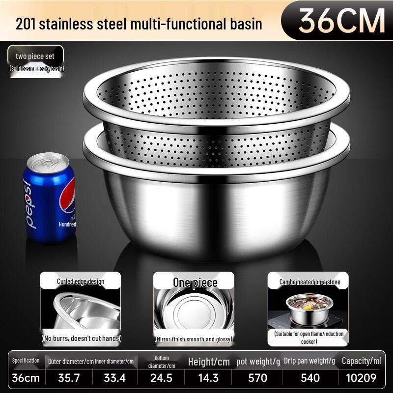 304 Stainless Steel Deep Mixing Bowl Set