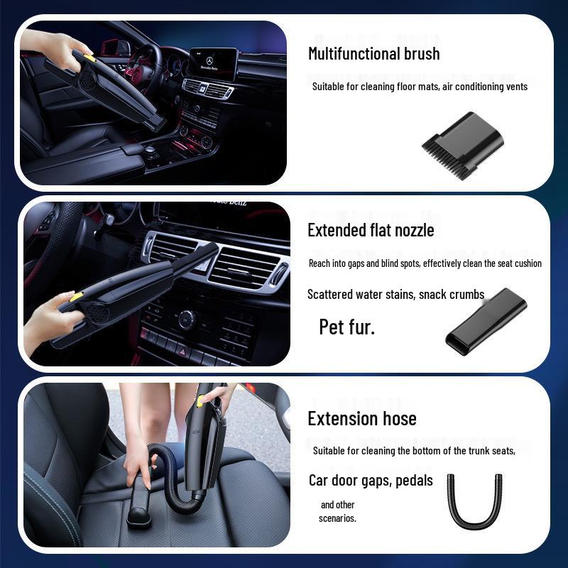Wireless Car Vacuum Cleaner with Strong Suction - Portable Mini Handheld for Home and Car