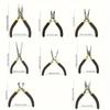 8Pcs Mini Pliers Set Long Nose with Teeth Flat Jaw Round Curved Needle Diagonal Nose Wire End Cutting Cutter Tools.