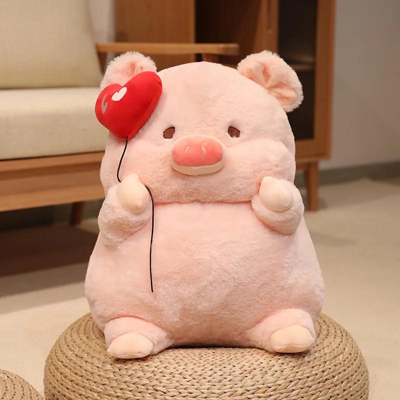 New 30-55Cm Cute Cartoon Angel Pig Plush Toys Lovely Fat Piggy Stuffed Doll Red Heart For Girls Lovers Valentine'S Day Gifts
