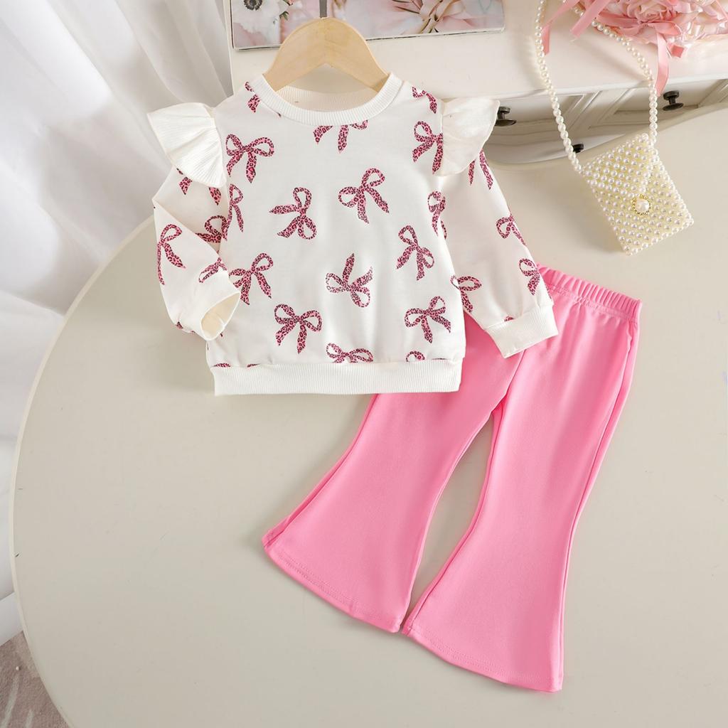 Kids Casual Long-Sleeve Set, Comfortable Daily Wear Outfits