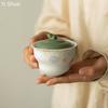 Handbemalter Blumen-Sprache Gaiwan Schneeflocke Unterglasurfarbe Kürbis Teebereiter Hohe Ästhetik Keramik-Teetasse Teekanne
