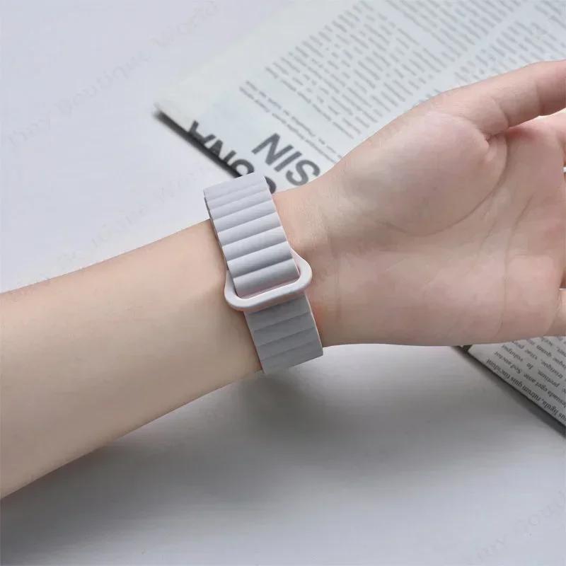 NEW Original Liquid Silicone Magnetic bands for Apple Watch Strap Ultra 2 Series 9 8 SE iwatch 42 44mm 45 49mm 38 40mm 41 Correa