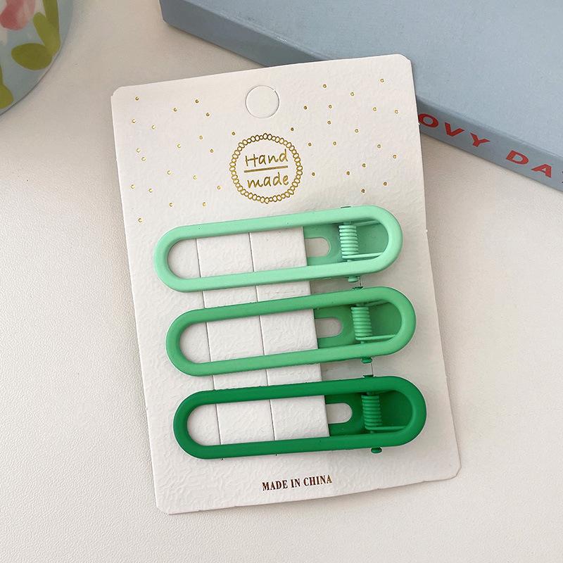 Vibrant Candy Color Seamless Hair Clip Set - Side, Bangs, and Heart Duckbill Clips for Women