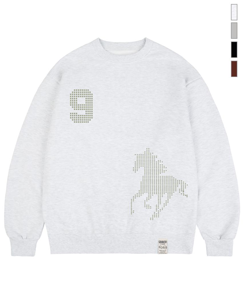 GRAVER [Unisex] 9 Horse Sweatshirt_4 Colors