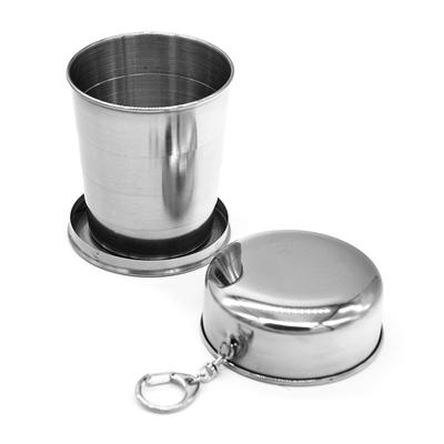 240ml Portable Retractable Water Cup Stainless Steel Wine Folding Cup Mini Glass Telescopic Folded