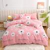 Romantic Peony Floral Duvet Cover Set Reversible Shabby Flower Comforter Cover with 2 Pillowcase Vintage Farmhouse Bedding Set