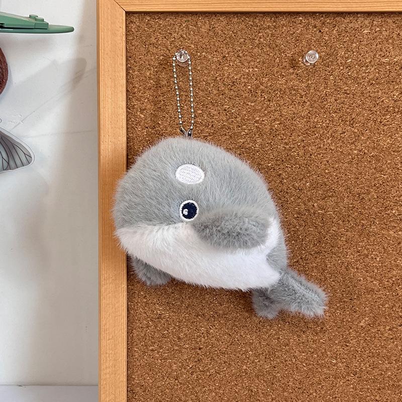 1Pcs Soft Simulation Animal Whale Small Pendant Turtle Ocean Animal Plush Keychain Starfish Pp Cotton Plush Toy Home Decoration