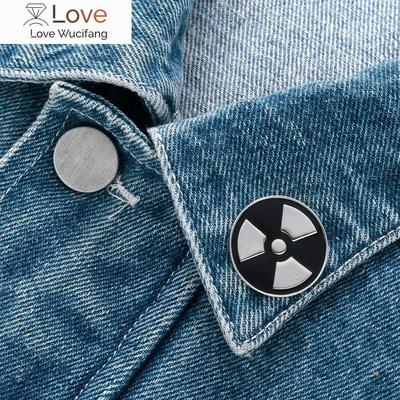 Sale Nukleare Strahlung Brosche Medizinischer Schmuck Goldfarben Geschenk für Frauen Emaille Anstecknadel Weihnachtsgeschenk Mädchen Accessoires