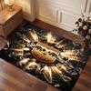 RB Leipzig Football Print Crystal Velvet Rug, Comfortable Water Absorbent Non Slip Indoor Floor Carpet
