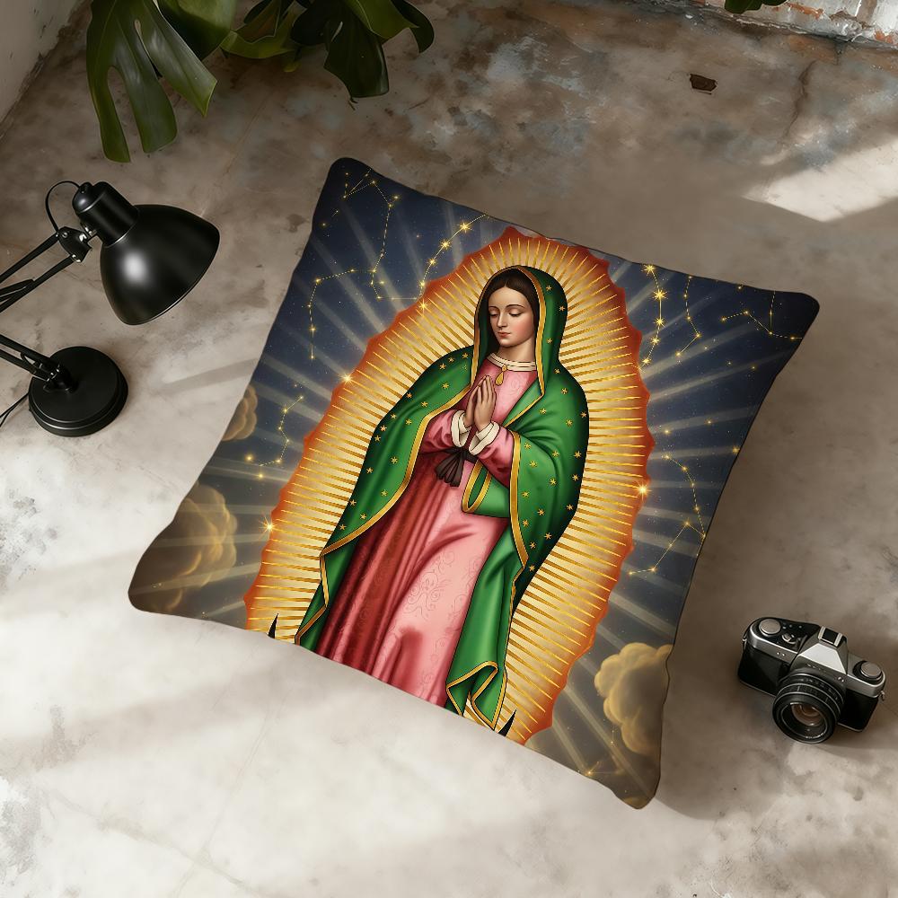 Nuestra Senora De Guadalupe Cushion Cover Home Office Convenient Nordic Simplicity Hit With Zipper Cushion Cover