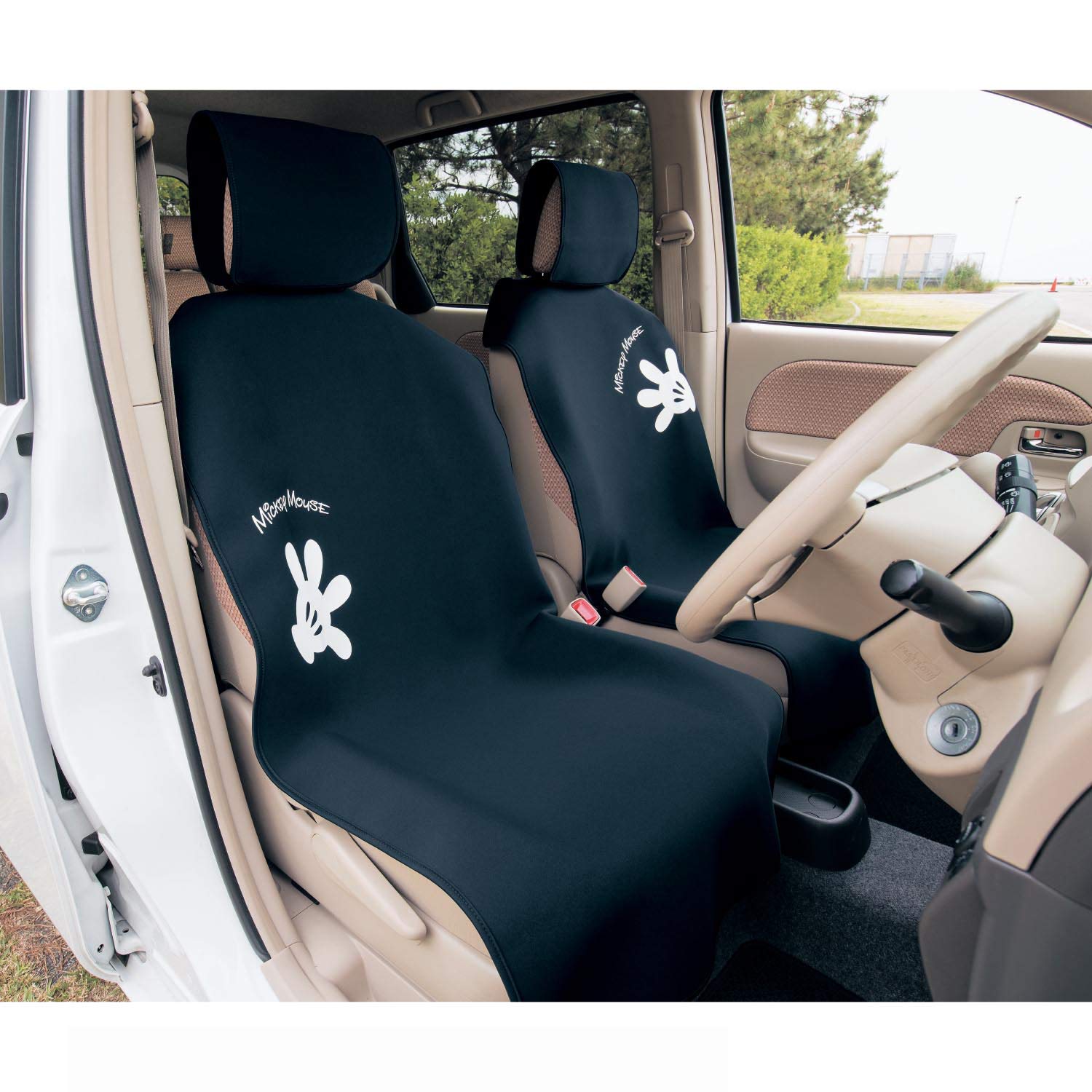 

Чехлы для сидений Disney для водонепроницаемых Микки Маусов 2 передних чехла [BELLEMAISON] Машины, фартук, перчатки,