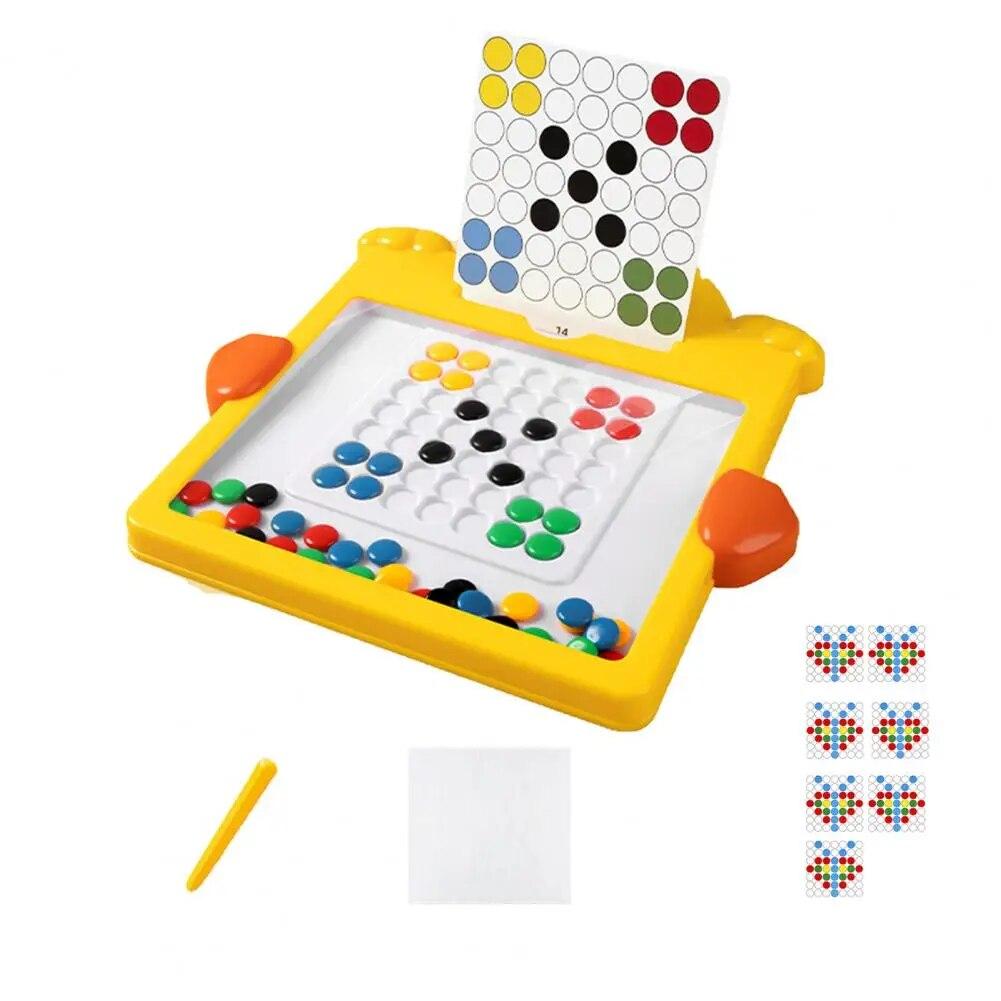 

1 комплект, доска для рисования, каменная бусина, игрушка-головоломка для координации рук и глаз с справочной карточкой, магнитная доска для граффити, игрушка для детского сада S