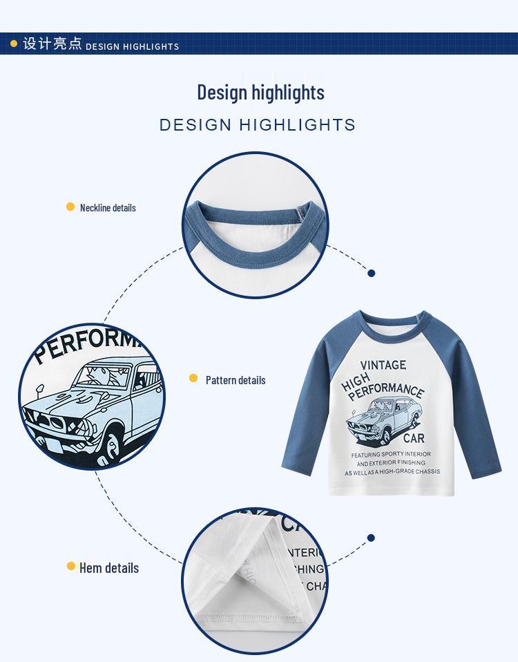 27kids New Autumn Korean-Style Long Sleeve T-Shirt for Children
