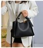 KMRHM Women's 2-Way Shoulder Bag, Crossbody Bag, Handbag, Shoulder Bag, Carry-on Bag, Leather with Zipper Pocket, Lightweight, Large Capacity, Soft,