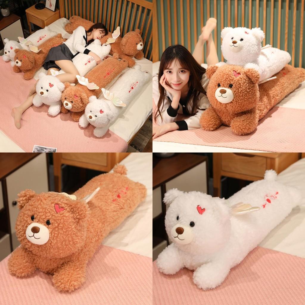 Angel Cuddly Bear Plush Toy Long Cuddly Kids Soft Cushion Home Decor Gift Girls