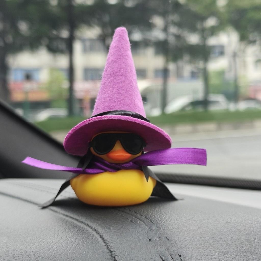 Car Decor Small Yellow Duck With Harry Potter Broomstick For Cabin Interior
